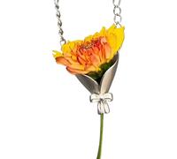 Huvqianu - Collar de florero mini con colgante elegante | collar de cadena de florero DIY para niñas, mujeres, madres, novias, esposas, cumpleaños, bodas, Navidad, Acción de gracia, compras