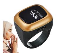 Huvqianu Contador de anillos inteligente, anillos inteligentes de oración, contador de dedos digital, para oración, dedo de reloj despertador, de seguimiento de oración