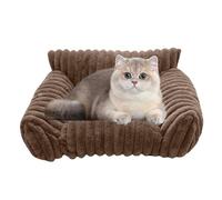 Huvqianu Couch Cats, Cozy Pet Sofa Bed, 19.69×15.75×7.87 Inches Lightweight and Portable, Chew-Proof Plush for Patio Bedroom Living Room Car Apartment Outdoor Travel Home, Gray