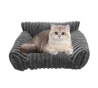Huvqianu Couch Cats, Pet Sofa Bed, 19,69 × 15,75 × 7,87 pulgadas Ligero y portátil, Chew-Proof Plush for Patio Bedroom Living Room Car Apartment Outdoor Travel Home, Gray