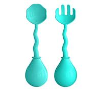 Huvqianu Cuchara Para Bebés Que Empiezan A Comer - Cubiertos Infantiles Antideslizantes - Juego Portátil de Cubiertos para Bebé Para Hogar, Cocina, Viajes y Actividades