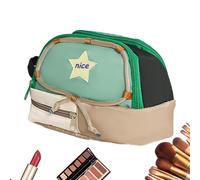 Huvqianu Cute Pencil Pouch, Large Capacity Star Pattern Bag, 9.06x4.72in Sturdy Zipper Design, Versatile Cosmetic Organizer, Authentic Stylish for School Supplies, Teen Girls