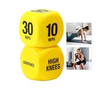 Huvqianu Dado Fitness | 1 par Juego de Dados de Ejercicio para Gimnasio de 6 Caras | Accesorios de Fitness portátiles para Sentadillas Principiantes Hombres Deportes al Aire