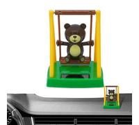 Huvqianu Dashboard Swing Bear, Solar Dancing Bear Decoration, Swinging Bear Figurilla Solar Bear Decor Dashboard Bear Ornament Cute Car Decoration, Solar Powered Figura Bear Dashboard Decor