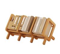 Huvqianu Desk Shelf Organizer, Wooden Tilting Bookcase, Space-Saving Multifunctional Design, Compact Small Bookshelf, Ideal for Reading Nook and Work Space Organization