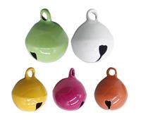 Huvqianu Dog Collar Bells, Colored Metal Pet Collar, Crisp Sound Durante Accessories, Portable Stylish Design for Medium, Small, Large Breeds, Walking, Training, Outdoor Use