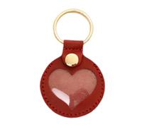 Huvqianu Dog Hair Collector Key Chain, Heart-Shaped PU Keepsake Pendant, 3.35x1.97 Inches Compact and Lightweight, Dog Memorial Charm for Backpack Purse Car, Ring Gift, Black Red Brown Blue