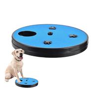 Huvqianu Dog Nail Scratcher, Rotatable Scratch Mat, Round Slow Feeding Toy, Long Lasting and Interactive Pet Food Puzzle Toy For Indoor Dogs, 12.99x12.99x1.57 Inches