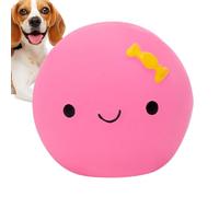 Huvqianu Dog Squeaky Egg, Cute Egg Doll Shape Pet Latex Rubber Chew Toy, 2.17x1.97in Four-Color Squeaky Ball, Ideal for Small & Medium-Sized Dogs, Fun Interactive Playtime