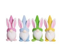 Huvqianu Easter Bunny GNOME, 4X Faceless Plush Bunny GNOME, 2.36x2.76in Cuddly Spring Home Decor, Swedish Tomte Rabbit, Cute Decorations for Women, Kids, Boys, Girls