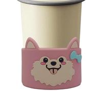 Huvqianu Fundas para tazas de café, soporte de silicona para tazas de animales, soportes aislantes de botellas de vidrio, para té, bebidas frías y calientes, viajes, hogar, Navidad