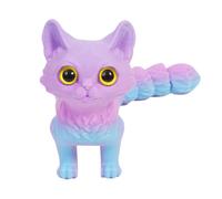 Huvqianu Gato Impreso en 3D, Figuras de Animales inquietos, articulaciones móviles realistas de 5.9 x 1.2 Pulgadas, decoración de Escritorio, Coleccionable, auténtico diseño Ligero para Pascua