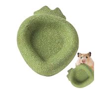 Huvqianu Hamster Chew Toys, Edible Teething Food Bowl, 4.49x5.31in Natural Pet Supplies, Authentic Design, Multipurpose Food Container for Chinchillas, Gerbils, Ferrets, Bunnies