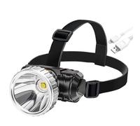 Huvqianu Head Lamp, Impermeable LED Headlights, 2,76 x 2,28 in Adjustable Light Modes, Hiking Night Lighting, High Brightness Head Beam for Camping, Hunting, Fishing, Running, Outdoor Use