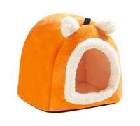 Huvqianu Hedgehog Bed, Hamster Cotton Nest, Small Soft Warm Animal House, Hedgehog House Chinchilla Accessories, Landscaping Warm Hamster Nest, Cute Bear Shape Small Animal Hideaway for Cold Weather