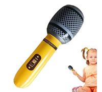 Huvqianu Inflatable Microphone, Blow-Up Microphone Props, Inflatable Sing Toy, 13.78 Inches Lightweight Singing Decoration for Musical Concerts, Parties, and Performances