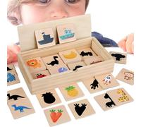 Huvqianu Juego de Asociación de Formas Edad | de Madera de Asociación de Sombras para - Solución Educativa Aprendizaje Divertido Frutas y Verduras para Niños Niñas Desde 3 Años