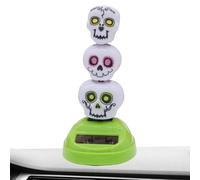 Huvqianu Juguetes Dancing Solares | 3 Cabezales de Cráneo - Decoraciones para Tablero - de Mesa, Accesorios Interiores Auto, Decoración de Hogar para de Halloween y Oficina