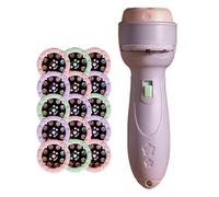 Huvqianu Kids Flashlight Projector, 120 patrones Projector Toy, 4.53x1.42in Fine Motor Skills Development, Preschool Learning Tool, Cartoon antorcha Light, Ideal para niños 18+ meses