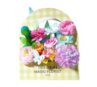 Huvqianu Kids Flower Crafts, Creative Bouquet Kit, 2.1 in Hand-Painted Coloring Toys, Easter Baskets, Classroom Activities Set for Outdoor, Gardening, Mother's Day and