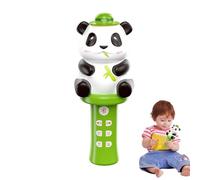 Huvqianu Kids Micrófono, Musical Panda Micrófono, 3,54 x 8,66 pulgadas Interactive Speaker, Fun & Educational Toy, Wireless Handheld for Singing, Storytelling, Pretend Plays
