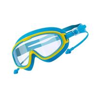 Huvqianu Kids Swim Goggles, Swimming Glasses, Water Sports Gear, Soft Adjustable Strap, Anti-Fog Silicone Pool Goggles with UV Protection and Earplugs for Children