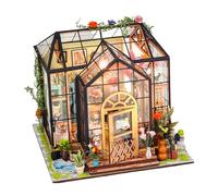 Huvqianu Kit De Casa En Miniatura | Maqueta De Invernadero En 3D | Manualidades Decorativas para Adultos | para Halloween Navidad Dormitorio Biblioteca