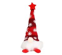 Huvqianu Lighted Christmas GNOME - Glowing Dwarf Doll, Festive LED Holiday Decoration, Adorable Plush Ornament, Battery Operated Illumination for Home Table Mantel Bookshelf Winter Party Display