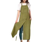 Huvqianu Lightweight Craft Apron - Split Leg Pocket Pinafore, Adjustable Anti-Slip Feature, Handy Sculpture Pottery Style, Inspired Accessory Functional Design, Art Apron for Home, Travel, Picnic