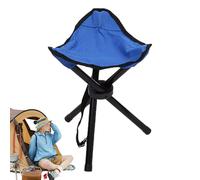 Huvqianu Lightweight Folding Stool, Outdoor Folding Bench, 14,96 x 3,94 x 3,94 pulgadas Easy-to-Carry Design, Quick-Fold Mechanism, Portable Triangular Camp Seat for Hiking, Backpacking, Fishing