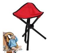 Huvqianu Lightweight Folding Stool, Outdoor Folding Bench, 14,96 x 3,94 x 3,94 pulgadas Easy-to-Carry Design, Quick-Fold Mechanism, Portable Triangular Camp Seat for Hiking, Backpacking, Fishing