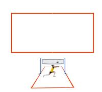 Huvqianu Líneas de voleibol de , líneas de límite de cancha de voleibol al aire libre, juego de cuerda de marcado visible, borde de campo deportivo para picnic, patio, camping, césped, playa