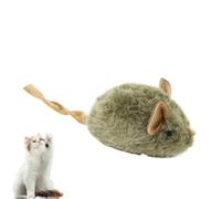 Huvqianu Mice Cat Toys, Interactive Kitten Toy Fun Playtime, 5.51x1.77in Squeak Mice Chewing Plush for Realistic Engagement, Ideal Indoor Cats, on Keeping Pets Entertained Actively