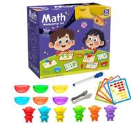 Huvqianu Number Recognition Games, Color Sorting Counting Toy, 5.70inch Interactive Preschool Learning, Hands- Math Activity, Cognitive Skill Development for Boys, Girls, Classroom, Home
