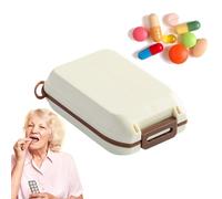 Huvqianu Organizador de pastillas de viaje, contenedor de medicamentos portátil, organizador de pastillas reutilizable resistente al olor para la familia, camping, diario, vacaciones, viajes
