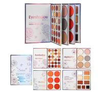Huvqianu Paleta De Maquillaje | 45 Colores Multifuncional,Paleta De Sombras De Ojos De Viaje Para Maquillaje Del Rostro | Para Ojos Y Mejillas Chicas Novia Desplazamientos Citas Sesión Fotográfica