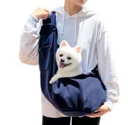 Huvqianu para perro, de hombro transpirable para mascotas, transportador de mascotas manos libres para viajes, para gatitos pequeños y medianos y cachorros, viajes al aire libre