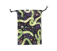 Huvqianu para tarjetas de tarot con cordón, de terciopelo para joyas, organizador impreso, accesorio de adivino para runas, joyas, adolescentes, adultos, viajes, reuniones, noches de juego