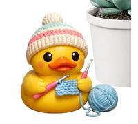 Huvqianu Pato de oficina, estatua divertida y linda para hacer yo misma, pequeña estatua de resina animal, para decoración del hogar, salón, oficina, estantería, coche, cumpleaños, favorito