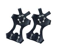 Huvqianu Picos de hielo para zapatos - Tracción antideslizante para zapatos, 10 pinchos, pinzas de nieve de hielo, para trabajo al aire , invierno, viajes, senderismo, , caminar, escalada