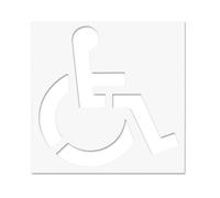 Huvqianu Plantillas de estacionamiento para discapacitados, resistente a la intemperie, alta visibilidad, para silla de ruedas, para pavimento de hormigón, carril de fuego