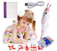 Huvqianu Pluma de pintura eléctrica - Kit para hacer aerógrafos para niños,Plumas de acuarela con aerógrafo recargables para manualidades de acuarela de más de 3 años