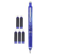 Huvqianu Pluma estilográfica retráctil, herramienta de escritura suave, a prueba de fugas, punta mediana de 0,38 mm, pluma estilográfica retráctil con 5 cartuchos de tinta recargables para cuaderno