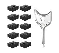 Huvqianu Protector De Puerto USB | 10 Piezas con Llave extraíbles y Antipolvo | Bloqueador De Datos USB con Tapón Antipolvo | para Portátil PC Smart TV Aeropuerto Hotel Cafetería Autobús Viaje Carga
