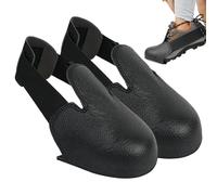 Huvqianu Puntera de acero - 1 par de insertos compuestos antigolpes - Cojines de bola de pie con correas elásticas para pantuflas de trabajo para caminar, calcetines con correa para familiares y