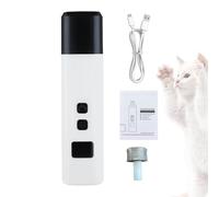 Huvqianu Recargable Nail Grinder, Dog Nail File Trimmer, 4.92x1.18in Pets Grooming Tool, Paws Grinding with LED Light, Pet Toenail Grinders File for Families, Dogs Needs