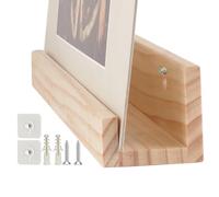 Huvqianu Record Display Wall Mount, Wooden Rack Stand, 11.81 Inch Elegant and Functional Design, Easy Installation, Music Collection Floating Shelf for Home, Study Room, and Music Classroom