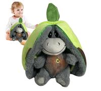 Huvqianu Relaxation Breathing Plush, Sleeping Animal Toy, 11.81x3.94in Soft Light-Up Music Ass, Realistic Breathings Motion, Comfort Sleep Aid for Kids, Toddler, Calming Night Toys
