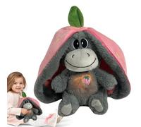 Huvqianu Relaxation Breathing Plush, Sleeping Animal Toy, 11.81x3.94in Soft Light-Up Music Ass, Realistic Breathings Motion, Comfort Sleep Aid for Kids, Toddler, Calming Night Toys