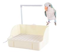 Huvqianu Sl esign Pet Bathtub, Automatic Bird Bath, Sturdy Birds Bathing Tool Decorative Pet Bird Bath for Cage, Parrots, Love Birds, Interior, Outdoor, Home, Green, White Color